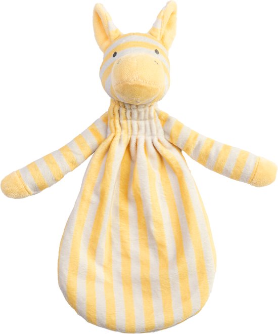 Happy Horse Zebra Ziggy Knuffeldoekje - Geel - Baby cadeau van Happy Horse — afbeelding 3