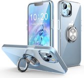 Hoesje Geschikt voor iPhone 14 – Luxe Backcover met Ringhouder - Transparant