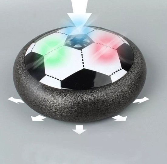 Voetballen in Huis - Platte Voetbal - Vloervoetbal - Binnenshuis Voetballen - Thuisvoetbal - Voetbal met LED Verlichting - Voetbal in huis - Veilig Voetballen - Floating Foam Voetbal - Zweefvliegen / Zweefvoetballen - Bal met LED lampjes - Speelgoed