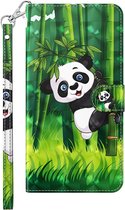 Panda in woud book case hoesje Telefoonhoesje geschikt voor Samsung Galaxy A23 5G