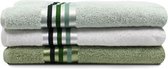 Celine Handdoeken - 3 Delige Set - 80x150 cm- Paars, Groen, Wit - 100% Katoen - Hoogwaardige Kwaliteit - Towel - 3 Piece Set - 100% Cotton - Purple, Green, White