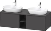 Duravit D-Neo wastafelonderkast 140x45.9x55cm 2 lades Grafiet Mat