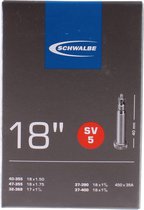 Schwalbe SV5 - Chambre à air vélo - Valve française - 40 mm - 18 x 1 1/4 - 1 3/8 - 175
