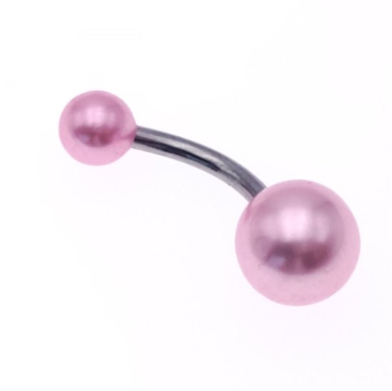 Navel Piercing - Roze Parel