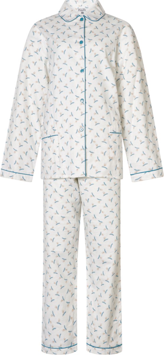 Cocodream Dames Flanel Pyjama met print Wit - maat XL