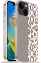 Coque de téléphone compatible avec Apple iPhone 14 - Fourrure - Animaux - Design - Siliconen Coque de téléphone