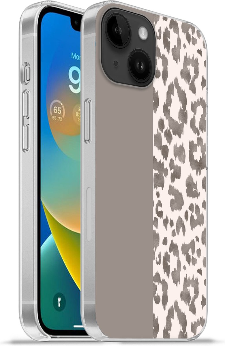 Telefoonhoesje Geschikt voor Apple Iphone 14 hoesje - Vacht - Dieren - Design - Siliconen Telefoonhoesje Telefoonhoesje