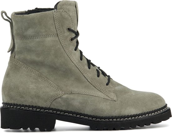 Durea Veterboots Dames / Laarzen / Damesschoenen - Suède - 9722 188 - Beige - Maat 39