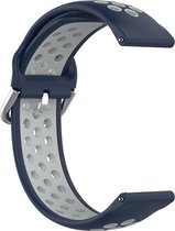 Siliconen Sport Air Bandje Geschikt voor Samsung Galaxy Watch 5 / Pro / 4 / 3 / Active 2 - Donkerblauw / Grijs