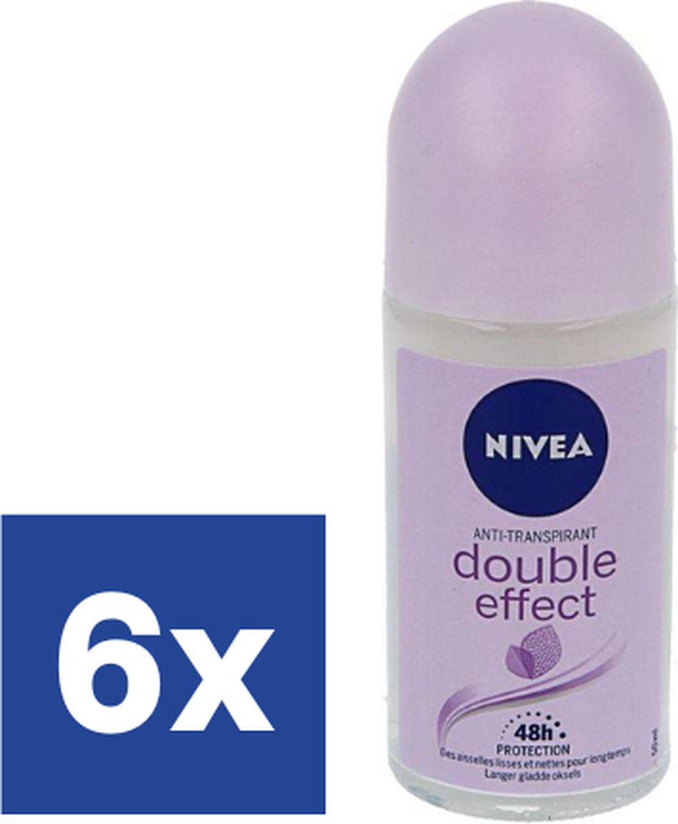 NIVEA Double Effect - 6 x 50 ml - Voordeelverpakking - Deodorant Roller - NIVEA