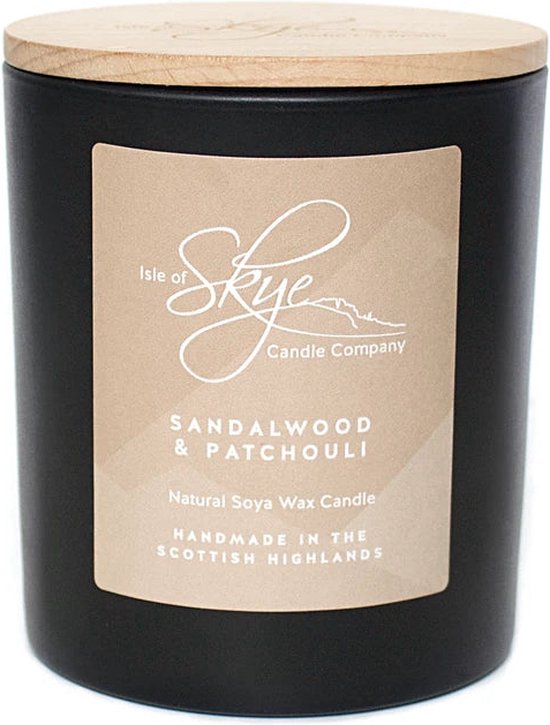 Geurkaars Sandelhout (Sandalwood and Patchouli) Large - 45 uur - Sojawas - Isle of Skye Candle