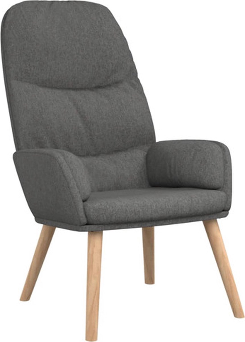 vidaXL Relaxstoel - stof - lichtgrijs