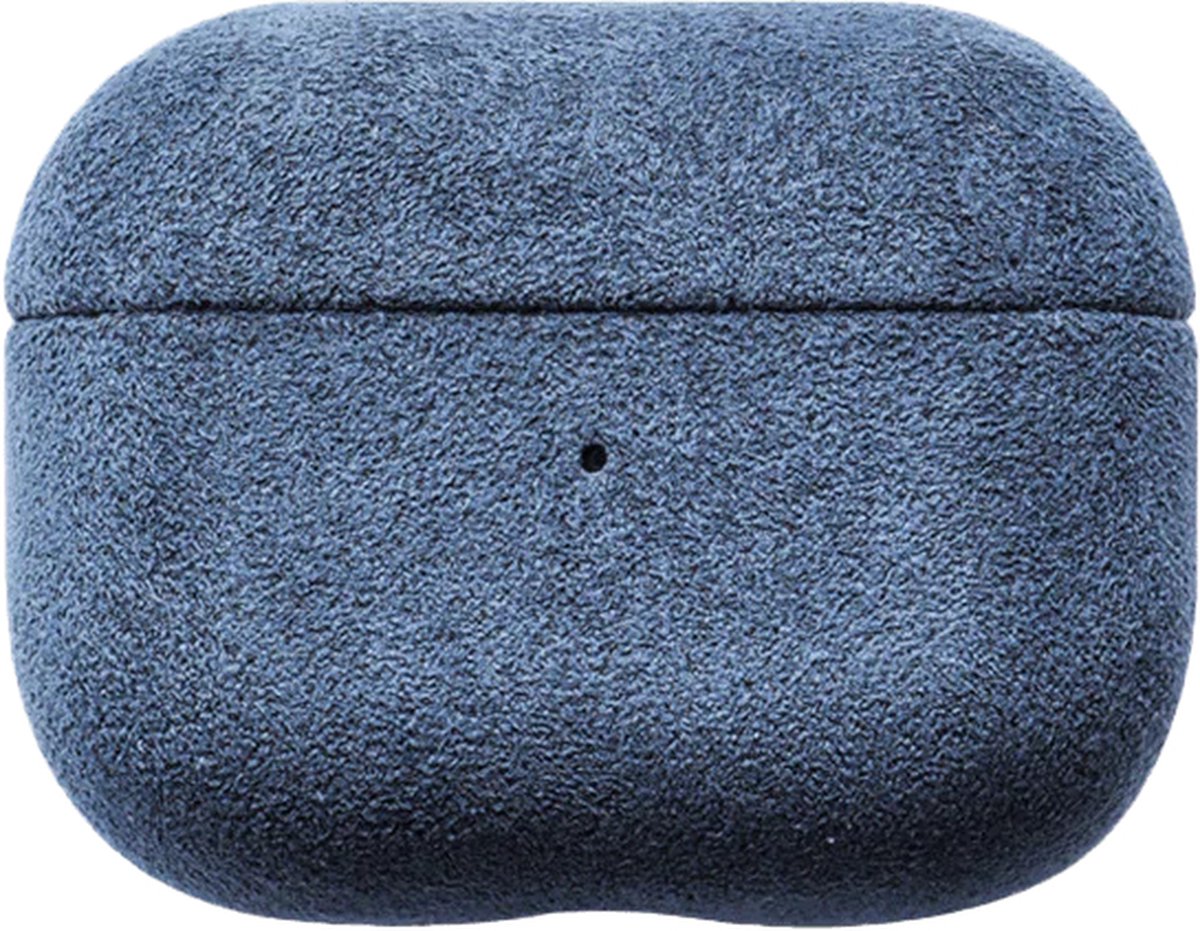 Alcanside Alcantara Hoesje Geschikt voor Apple AirPods Pro 2e Generatie Ocean Blue