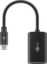Goobay USB-C/VGA Monitor Adapter - USB-C (m) naar VGA (15-pin)(v) - 0.2 meter - Zwart