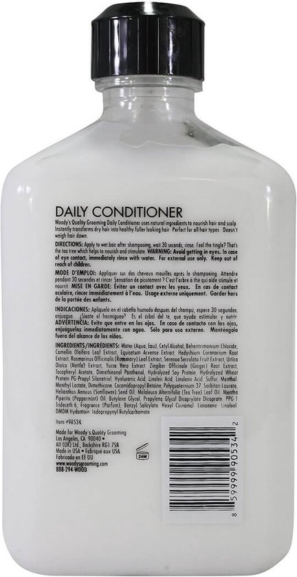 Woody's Daily Conditioner – 355 Ml, Ohne Parabene & Sulfate, Für Gepflegtes Haar
