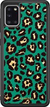 Casimoda® hoesje - Geschikt voor Samsung Galaxy A31 - Luipaard Groen - Zwart TPU Backcover - Luipaardprint - Groen