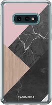 Casimoda® hoesje - Geschikt voor Samsung S10e - Marble Wooden Mix - Backcover - Siliconen/TPU - Multi