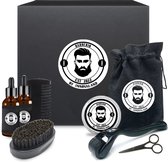 Innovaland - XXL Soin de la barbe Set Professional - 7 pièces - Kit de croissance de barbe - Rouleau à barbe - Huile de croissance de barbe - Set à barbe - Peigne à barbe - Brosse à barbe - Baume à barbe