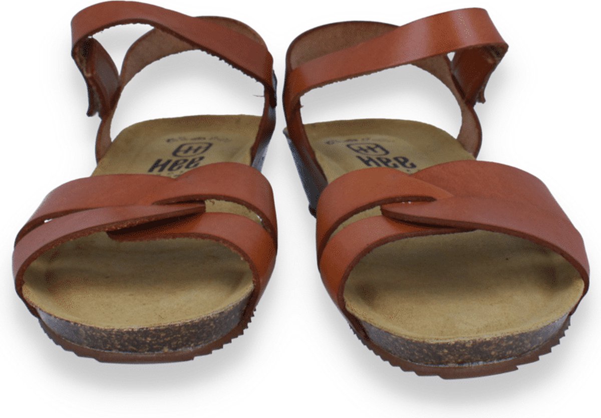 Hee! Dames Sandaal | Cognac | Maat: 38