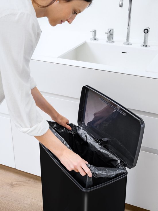 Prullenbak Curver Decobin - 65L - Rectangulaire - Zwart