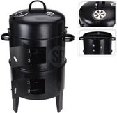 Bol.com ProGarden Houtskoolbarbecue met haard en 2 grillroosters zwart aanbieding
