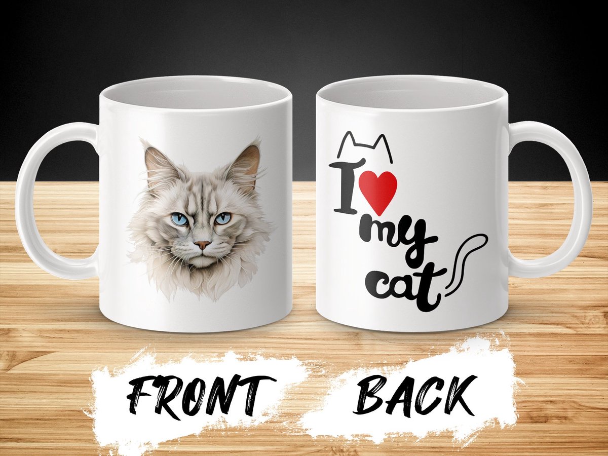 Mok Neva Masquerade cat - kat - I love my cat - cat lovers - katten