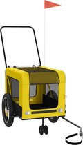 vidaXL-Hondenfietstrailer-oxford-stof-en-ijzer-geel-en-zwart