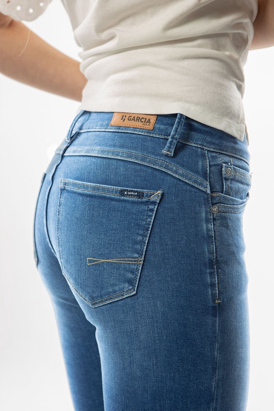 GARCIA Riva Dames Skinny Fit Jeans Blauw - Maat W34 X L30