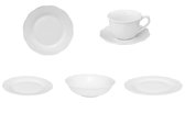 Service de Vaisselle 6 Personnes Alma - Services de table Classique Porcelaine 30 pièces - Wit
