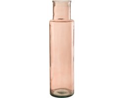 J-Line vaas Cilinder - glas - lichtroze - medium - 54.5 cm hoog
