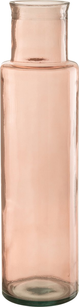 J-Line vaas Cilinder - glas - lichtroze - medium - 54.5 cm hoog