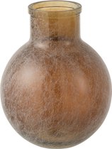 J-Line vaas - glas - bruin - 31.00 cm hoog