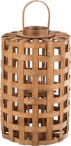 J-Line lantaarn Cylinder Populier - hout - bruin