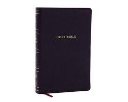 NKJV Personal Size Large Print Bible with 43,000 Cross References, Black Leathersoft, Red Letter, Comfort Print (Thumb Indexed)
