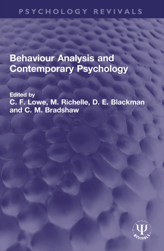 Psychology Revivals- Behaviour Analysis and Contemporary Psy ... - cover