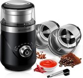 Elektrische Koffiemolen Kruidenmolen met Timer en Verstelbare Maalgraad - voor Natte en Droge Koffiebonen coffee grinder manual