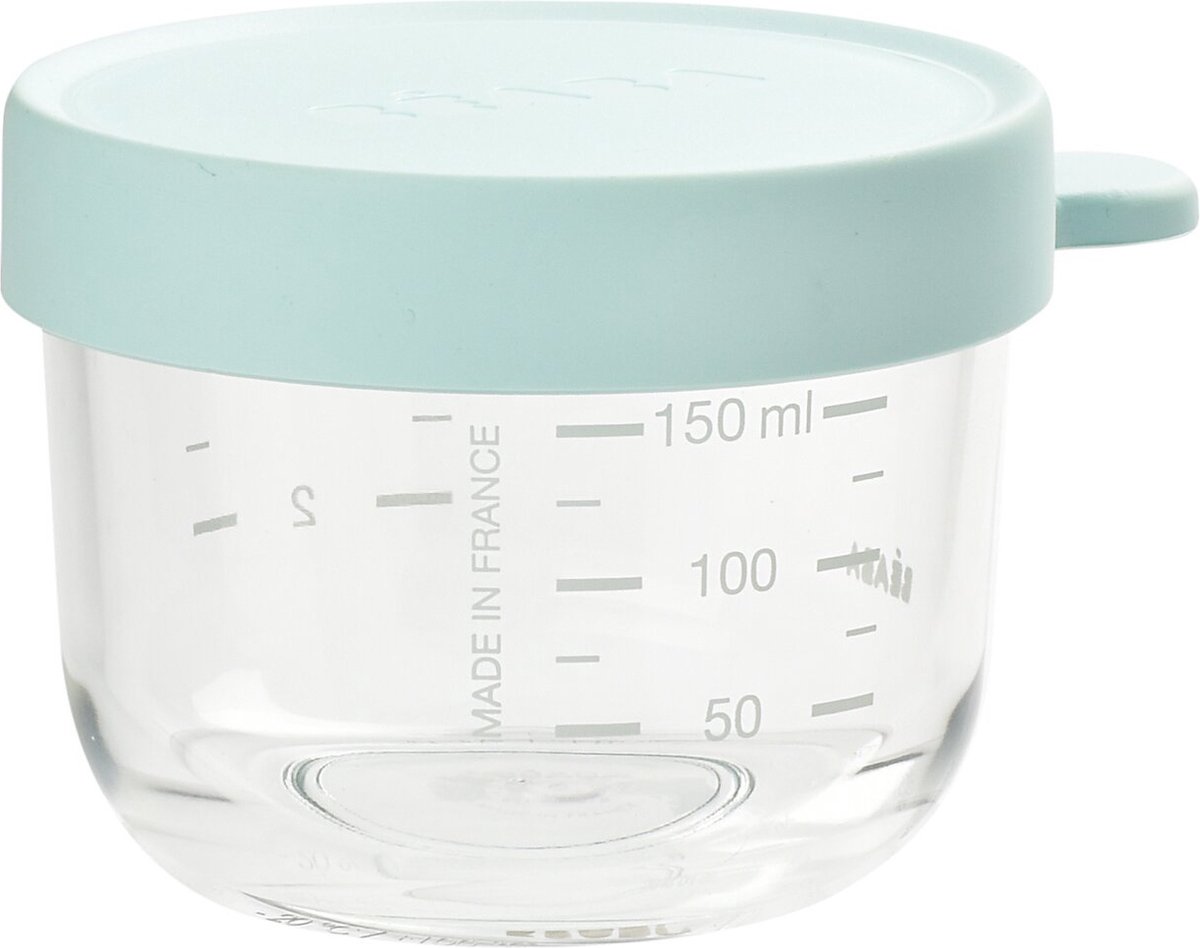 Goedkoopste Beaba Glazen Bewaarpotje 150 ml Lichtblauw