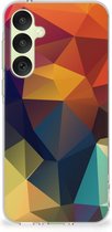 Siliconen Back Cover Geschikt voor Samsung Galaxy A35 Doorzichtig Hoesje Polygon Color