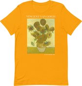 Vincent van Gogh 'Zonnebloemen' ("Sunflowers") Beroemd Schilderij T-Shirt | Unisex Klassiek Kunst T-shirt | Goud | XL