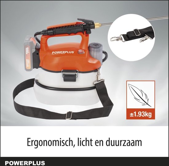 Dual Power Drukspuit op accu POWDPG80400 - 20 V Druksproeier met telescopische lans, 5 bar druk en 30 l/hour debiet, 4 L capaciteit, zonder accu en lader, tuingereedschap van Merkloos	 — afbeelding 4