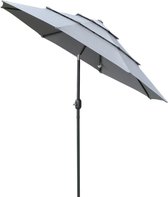 Parasol - Parasols - Tuin - Zonwering - Tuinparasol - Donkergrijs - 2,6 m