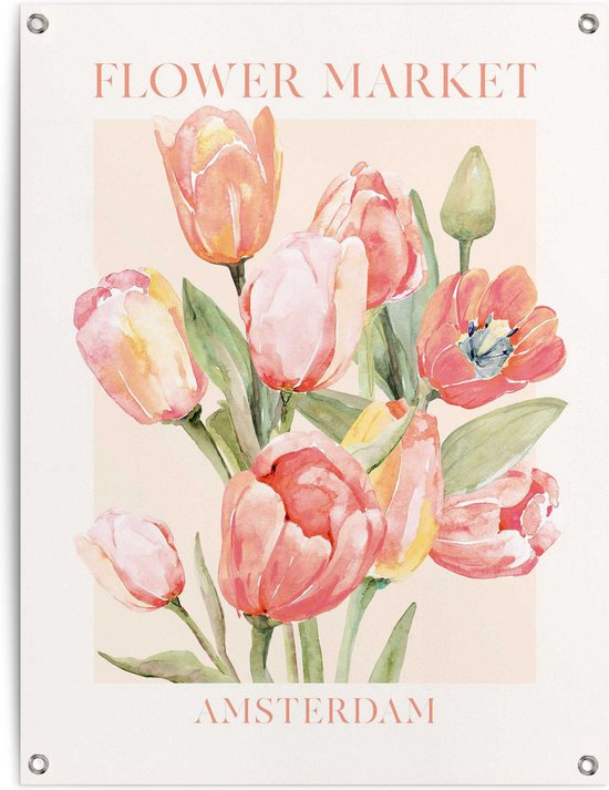 Tuinposter Tulips From Amsterdam 80x60 cm