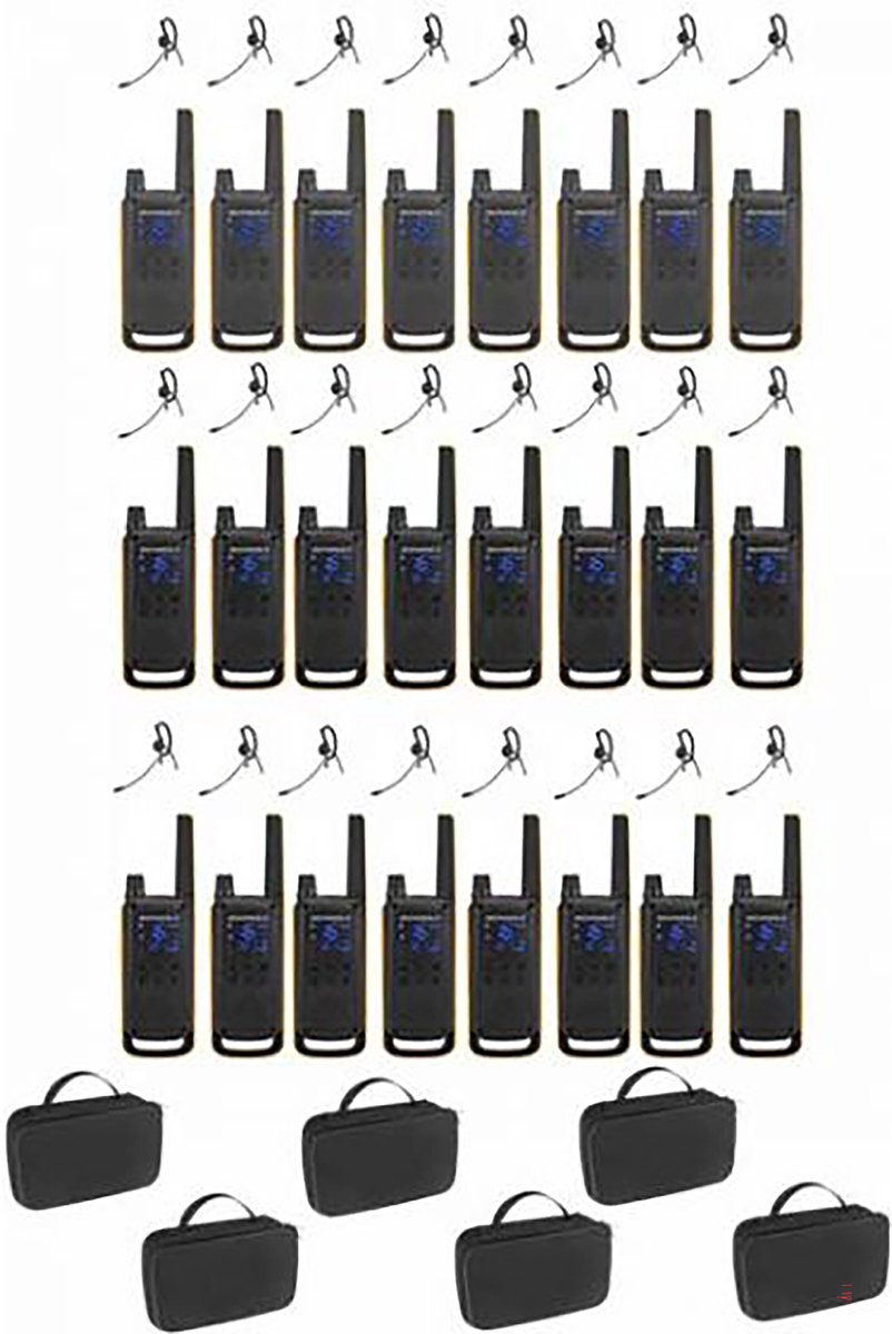 Set van 24 Motorola Talkabout T82 Extreme PMR446 Portofoons met headsets