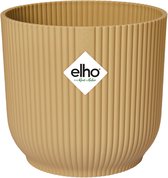 Elho Vibes Fold Rond 16 - Bloempot voor Binnen - 100% Gerecycled Plastic - Ø 16.1 x H 14.8 cm - Geel