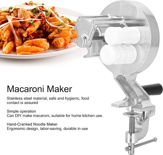 Cavatelli Maker Machine met Easy Clean Rollers - Zelfgemaakte Noodle Pasta Persmachine voor Keuken Spaghetti Fettucini Gnocchi Risotto pasta roller — afbeelding 3