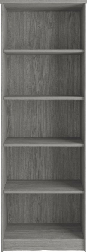 Interiax Meuble de rangement ' Amelie' 2 portes et 4 étagères Chêne gris (180x60x40cm)