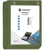 Springos Afdekzeil | Dekzeil | Zeildoek | Waterdicht | PVC | 3 x 4 m | 120 g/m2 | Groen