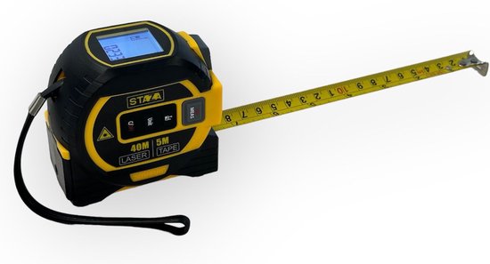 Staza Digitale Rolmaat - Laser Afstandsmeter 40M - Elektronische ...