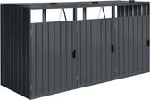 Kliko Ombouw Dubbel - Containerberging voor 3 Kliko's - Weerbestendig - Zwart
