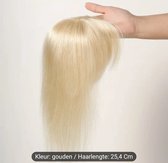 100% Echte haar extensions pruik om grijs haar of kale plek te bedekken of voor meer goudblond goud blond haartopper
